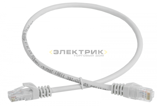 Коммутационный шнур (патч-корд) кат.5е UTP 5м серый GENERICA ITK