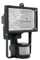 Прожектор ИО150Д с датчиком движения галогенный черный IP54 IEK