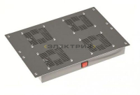 Модуль потолочный 4 вентилятора с термостатом для крыши 600мм RAL9005 DKC
