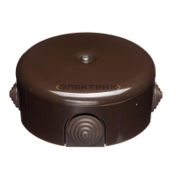 Коробка распределительная d78мм ЛИЗЕТТА в комплекте 4 кабельных ввода ABS-пластик коричневый BIRONI