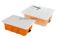 Коробка распаячная СП 120х92х45мм крышка пластиковые лапки индивидуальный штрихкод IP20 TDM