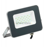 Прожектор светодиодный СДО 07-20G 20Вт green 2100Лм 150х144х28мм IP65 серый IEK