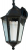 Светильник садово-парковый шестигранный на стену вниз черный "Классика" PL6202 100Вт Е27 225х195х380