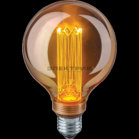 Лампа светодиодная филаментная золото FL CL G95 4Вт Е27 1800К 200Лм 95х144мм Navigator