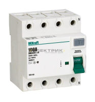 Выключатель дифференциального тока УЗО-03 4Р 100А 30мА тип AC 6кА DEKraft