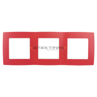 Рамка трехместная универсальная красный Эра12 12-5003-23 ЭРА