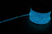Дюралайт светодиодный трехжильный синий-белый LED-F3W 11х17мм 72LED/м 2,88Вт/м 220В IP65 FERON