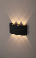 Декоративная подсветка светодиодная WL12 BK 6х1Вт IP54 черный ЭРА