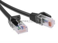 Патч-корд неэкранированный CAT5E U/UTP 4х2 LSZH 3.0м черный DKC