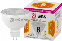 Лампа светодиодная линзованная STD LED Lense CL MR16 8Вт GU5.3 2700К 650Лм 50х50мм ЭРА