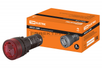Сигнализатор звуковой AD22-22M/r31 d22мм LED индикация 220В AC красный (кратно 10шт) TDM