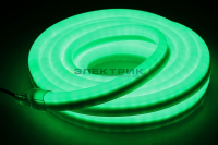 Гибкий неон, 12х24мм, 5м, LED/м-80-220V, зеленый Luazon
