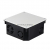 Коробка распаячная КМТ-010-006 для твердых стен с крышкой 107х107х50мм полипропилен винты IP20 черно
