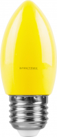 Лампа светодиодная желтая LB-376 FR С35 1Вт Е27 35х85мм FERON
