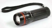 Светодиодный алюминиевый фонарь черный 3Вт 100Лм 3хААА Smartbuy