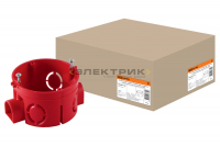 Коробка установочная СП D68х42мм саморезы стыковочные узлы красная IP20 TDM