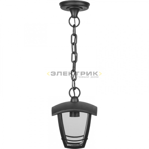Светильник четырехгранный подвесной под лампу Е27 черный 164х164х526мм IP44 Navigator