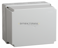 Коробка КМ41273 распаячная для о/п 240х195х165мм IP44 (RAL7035, кабельные вводы 5шт) IEK