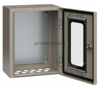 Щит с монтажной панелью ЩМП-1-0 У2 IP54 395х310х220мм прозрачная дверь металлический IEK