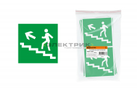 Знак "Направление к эвакуационному выходу по лестнице налево вверх" 150х150мм (кратно 10шт) TDM