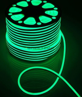 Гибкий неон 8х16мм, 100м, LED-120-SMD2835, 220В, зеленый Luazon