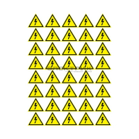 Наклейка знак электробезопасности Опасность поражения электротоком 50х50х50мм (уп.50шт) REXANT