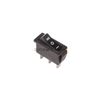 Выключатель клавишный 250В 10А (3с) черный с нейтралью REXANT