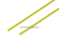 Термоусадочная трубка 4/2мм желто-зеленая 1м REXANT