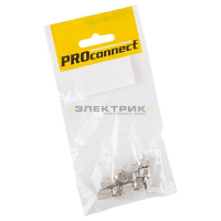 Разъем антенный на кабель штекер F для кабеля SAT с резиновым уплотнителем (уп.5шт) PROCONNECT