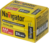 Элемент питания AAA/LR03 (уп.24шт) Navigator