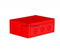 Коробка ПК низкая крышка красная пустая 190х140х73мм IP65 HEGEL