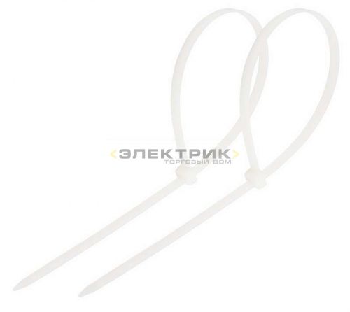 Хомут-стяжка кабельная нейлоновая 250х4.8мм белая (уп.100шт) REXANT