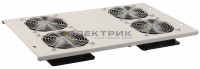 ITK Потолочная вентиляторная панель без термостата, 4 вентилятора, серая IEK