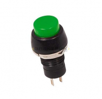 Выключатель-кнопка 250В 1А (2с) зеленая Micro REXANT