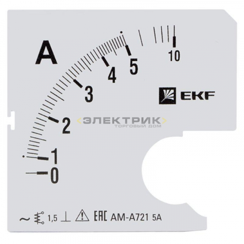 Шкала сменная для амперметра A721 5/5А-1.5 PROxima EKF