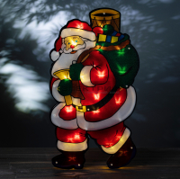 Фигура светодиодная новогодняя "Дед Мороз" 24х45см 20LED питание от 3хAAA IP20 ЭРА