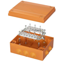 Коробка пластиковая FS с кабельными вводами и клеммниками IP55 240х190х90мм 12р 450V 32A 10кв.мм DKC