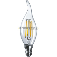 Лампа светодиодная филаментная FL CL CW35 10Вт Е14 2700К 1000Лм 35х118мм ОНЛАЙТ