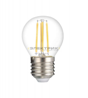 Лампа светодиодная филаментная PLED OMNI FL FR G45 6Вт Е27 3000К 540Лм 45х90мм JazzWay