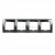 Рамка четырехместная горизонтальная черный Венера Smartbuy