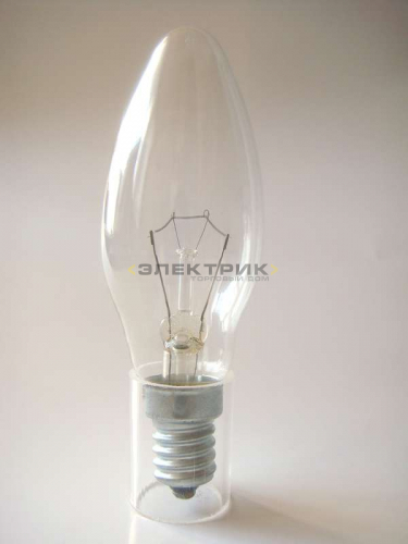 Лампа накаливания ЛОН CL С35 60Вт Е14 660Лм 35х103мм ЛИСМА