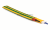 Трубка термоусадочная самозатухающая тонкостенная 50.8/25.4 желто-зеленая (уп.10шт) DKC