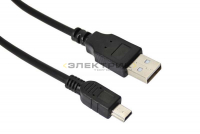 Кабель USB (mini USB-USB A) 0.2м черный REXANT