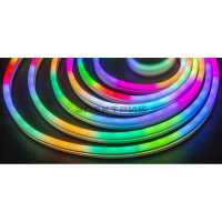 Лента светодиодная многоцветная "бегущая волна" 8Вт/м RGB 12В 60LED/м SMD5050 IP67 NEONLED360 (уп.5м