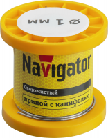 Припой с канифолью ПОС-63 катушка d1мм 50г Navigator