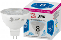 Лампа светодиодная линзованная STD LED Lense CL MR16 8Вт GU5.3 4000К 650Лм 50х50мм ЭРА