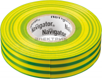 Изолента ПВХ 0,13х15мм 10м желто-зеленая Navigator