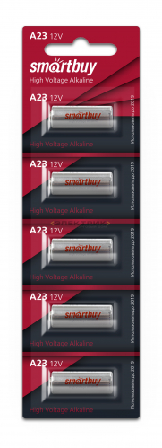 Батарейка алкалиновая A23/5B (блистер 5шт, цена за 1шт) Smartbuy