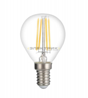 Лампа светодиодная филаментная PLED OMNI FL FR G45 6Вт Е14 3000К 540Лм 45х90мм JazzWay