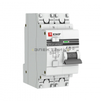 Выключатель автоматический дифференциального тока АД-32 1Р+N 40А 30мА 4,5kA хар-ка С тип AC электрон